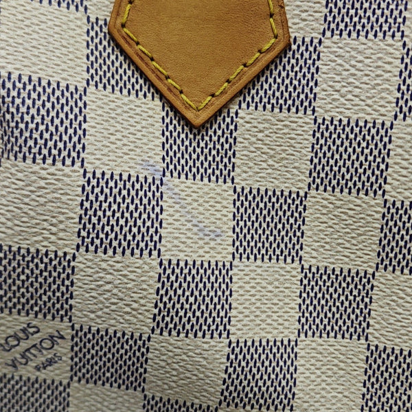 SPEEDY 25 Damier Azur Coated Canvas White