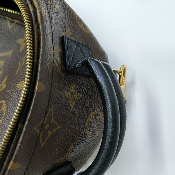 PALM SPRINGS Mini Monogram Coated Canvas Brown