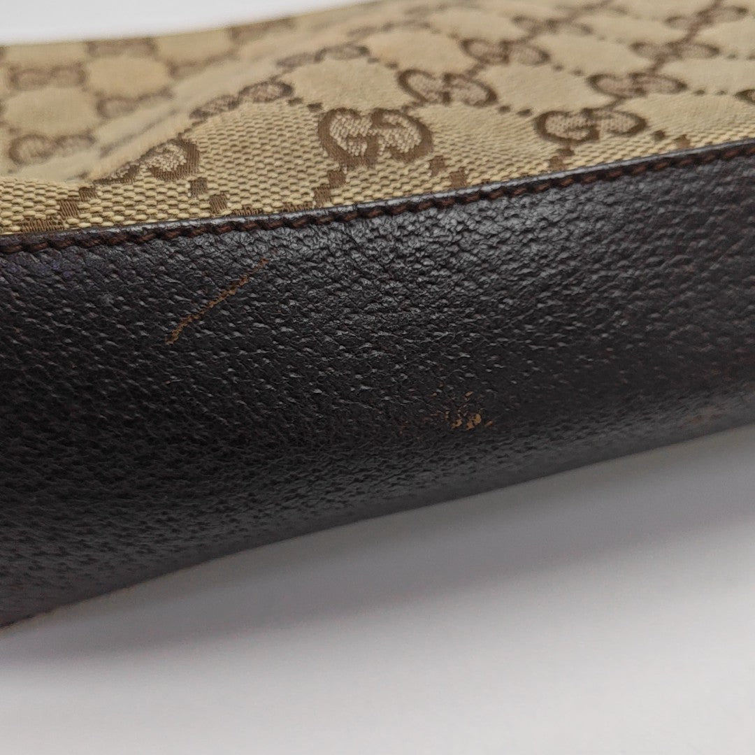 Monogram Canvas Clutch Brown