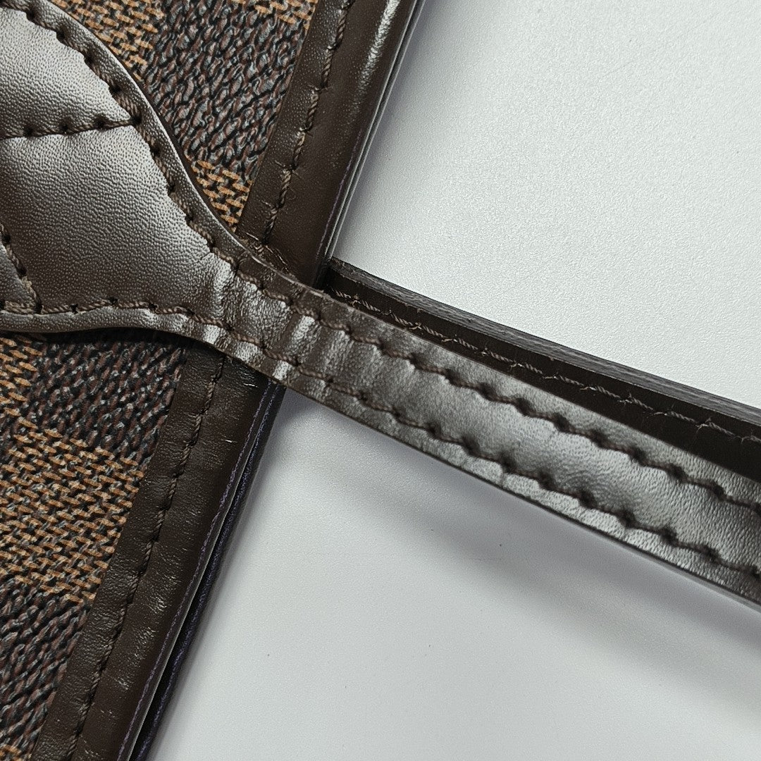 NEVERFULL MM Damier Ebene Coated Canvas Brown