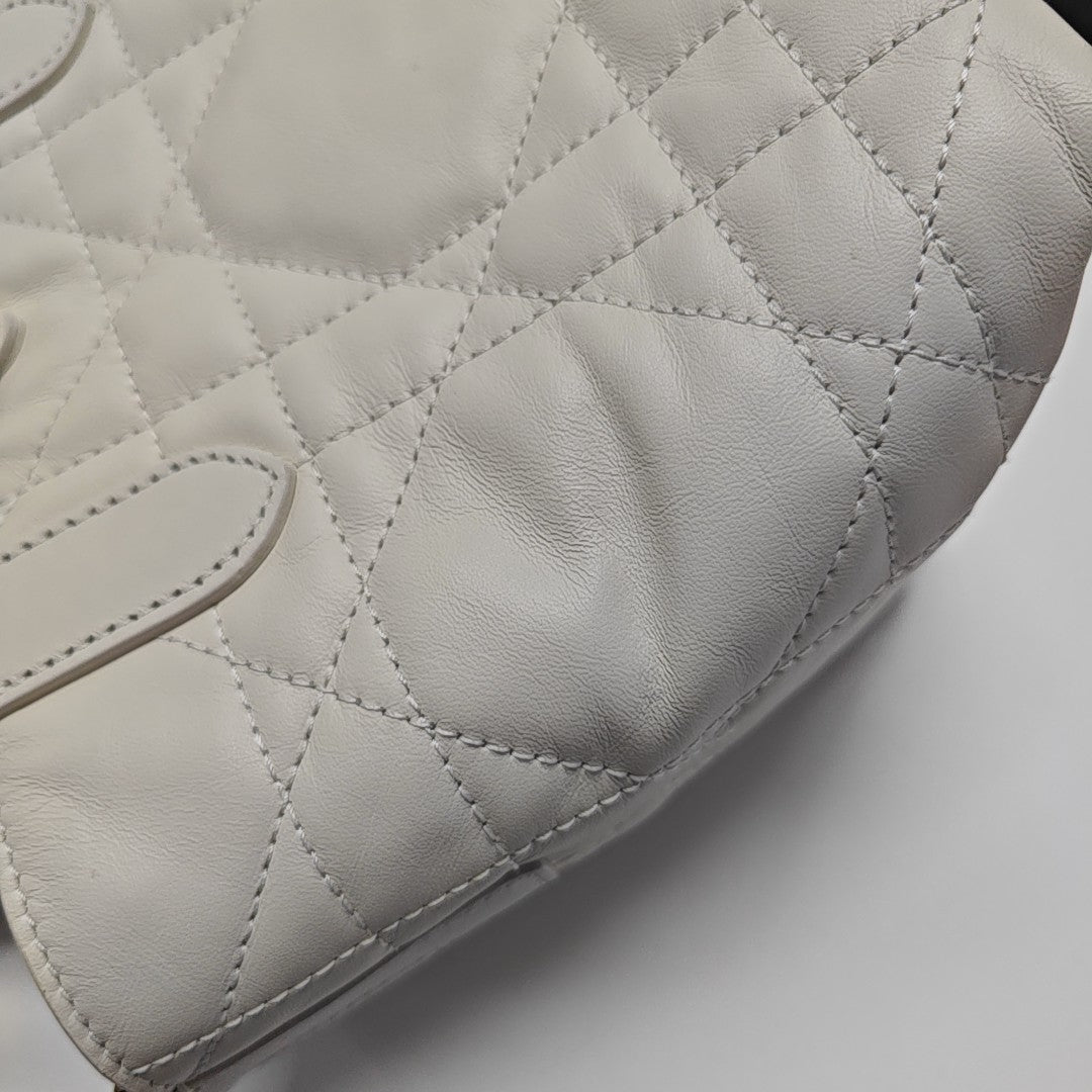 Toujours Nano Cannage Calfskin White
