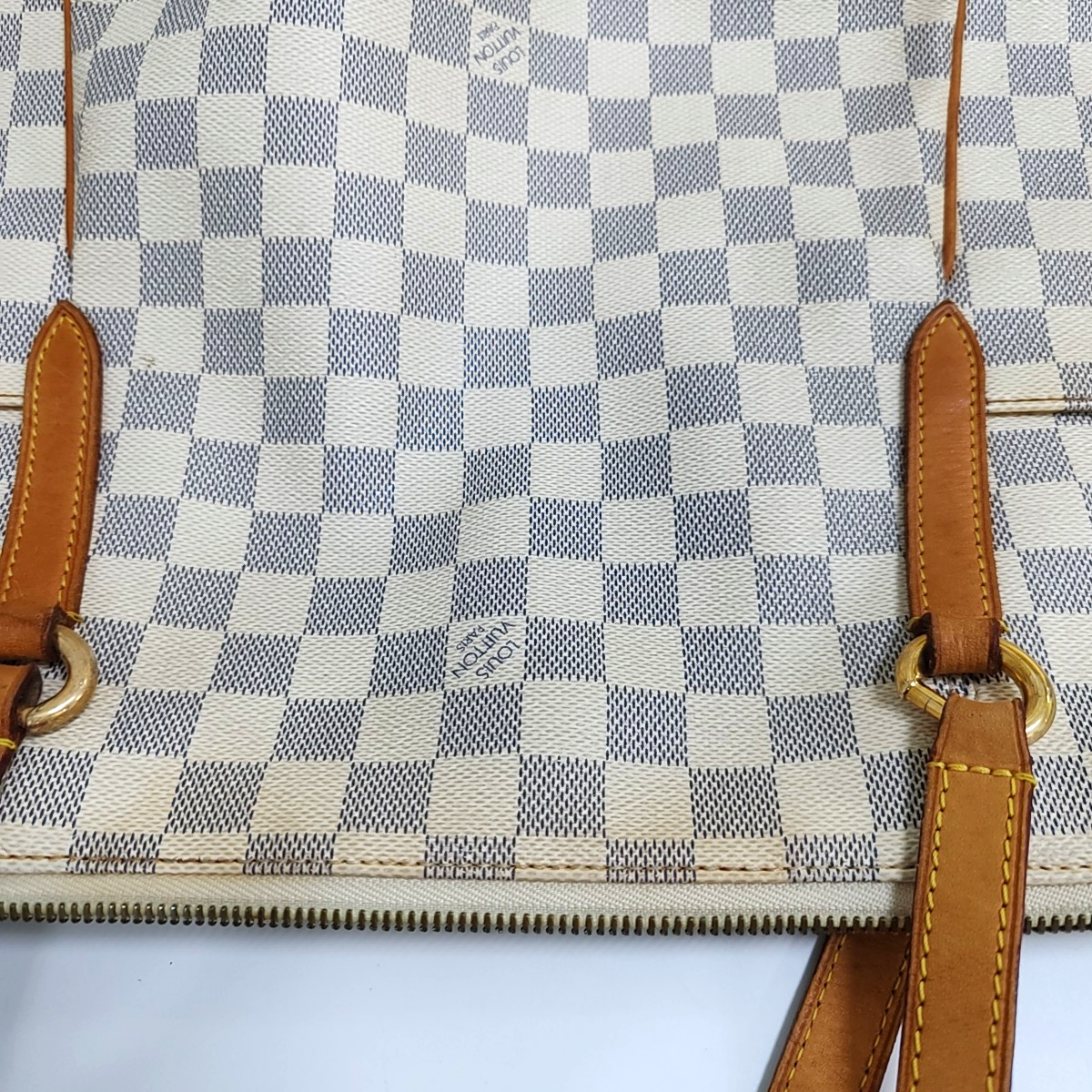 TOTALLY GM Damier Azur Coated Canvas White