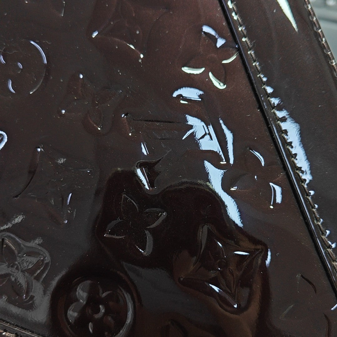 ALMA BB Monogram Patent Leather Brown