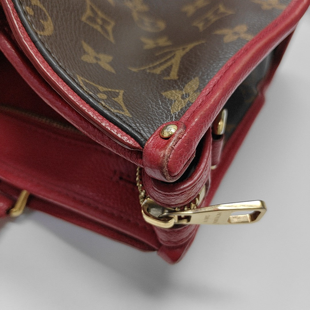 POPINCOURT PM Monogram Coated Canvas Brown