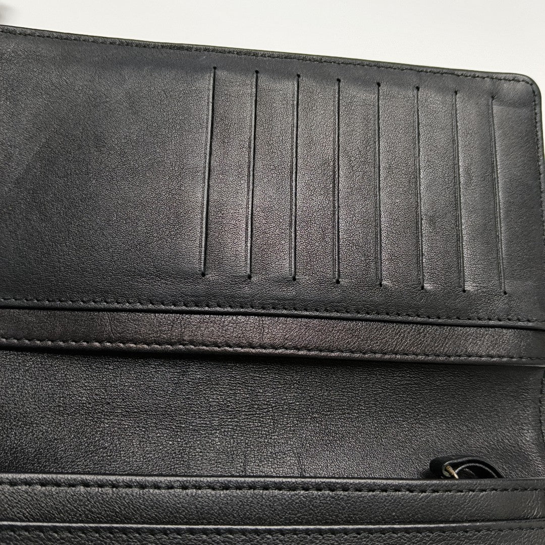 Grained Calfskin Wallet Black