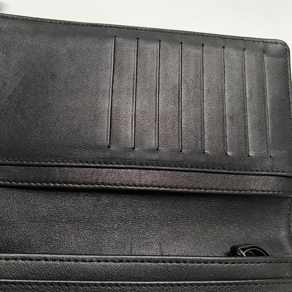 Grained Calfskin Wallet Black