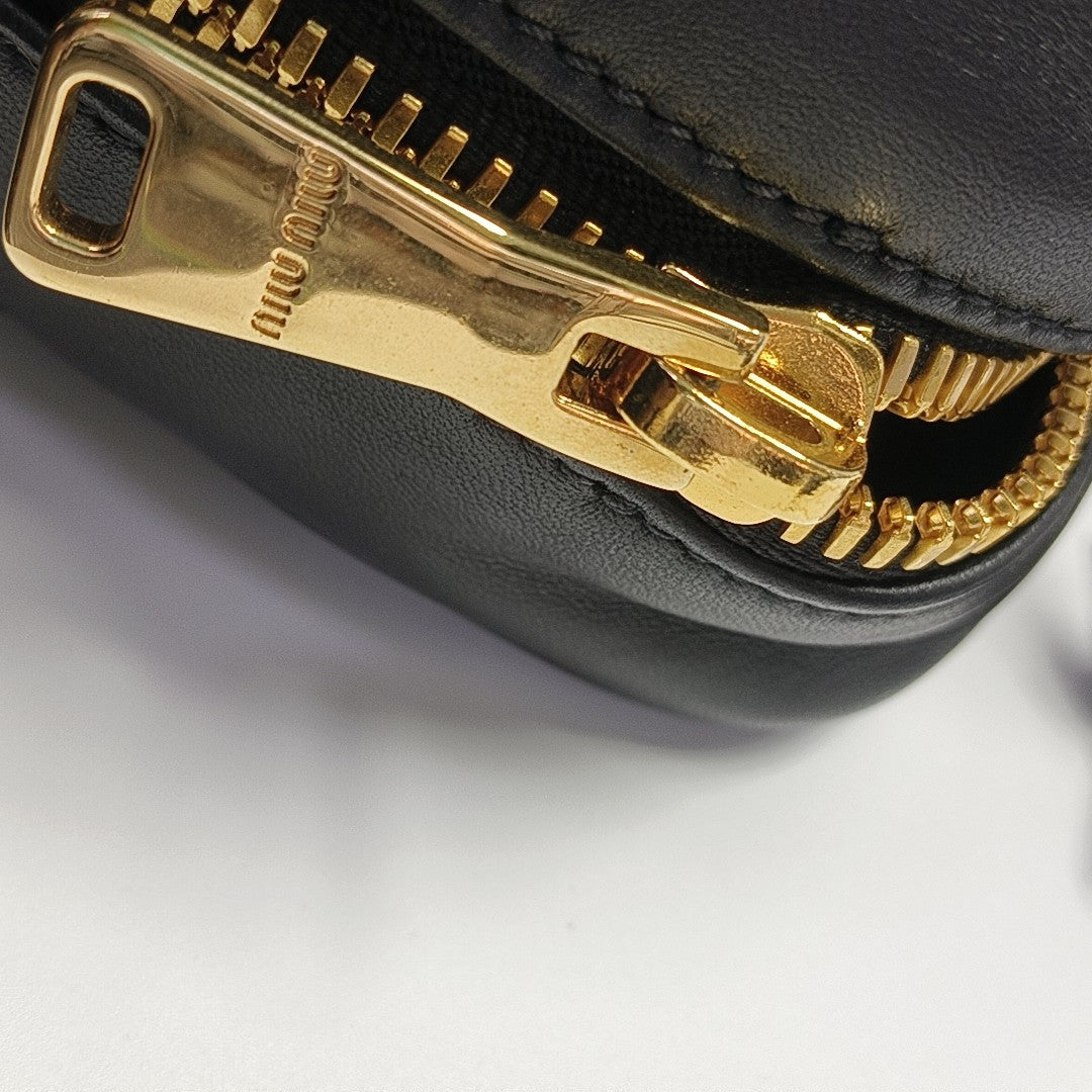 Arcadie Matelassé Large Quilted Lambskin Black