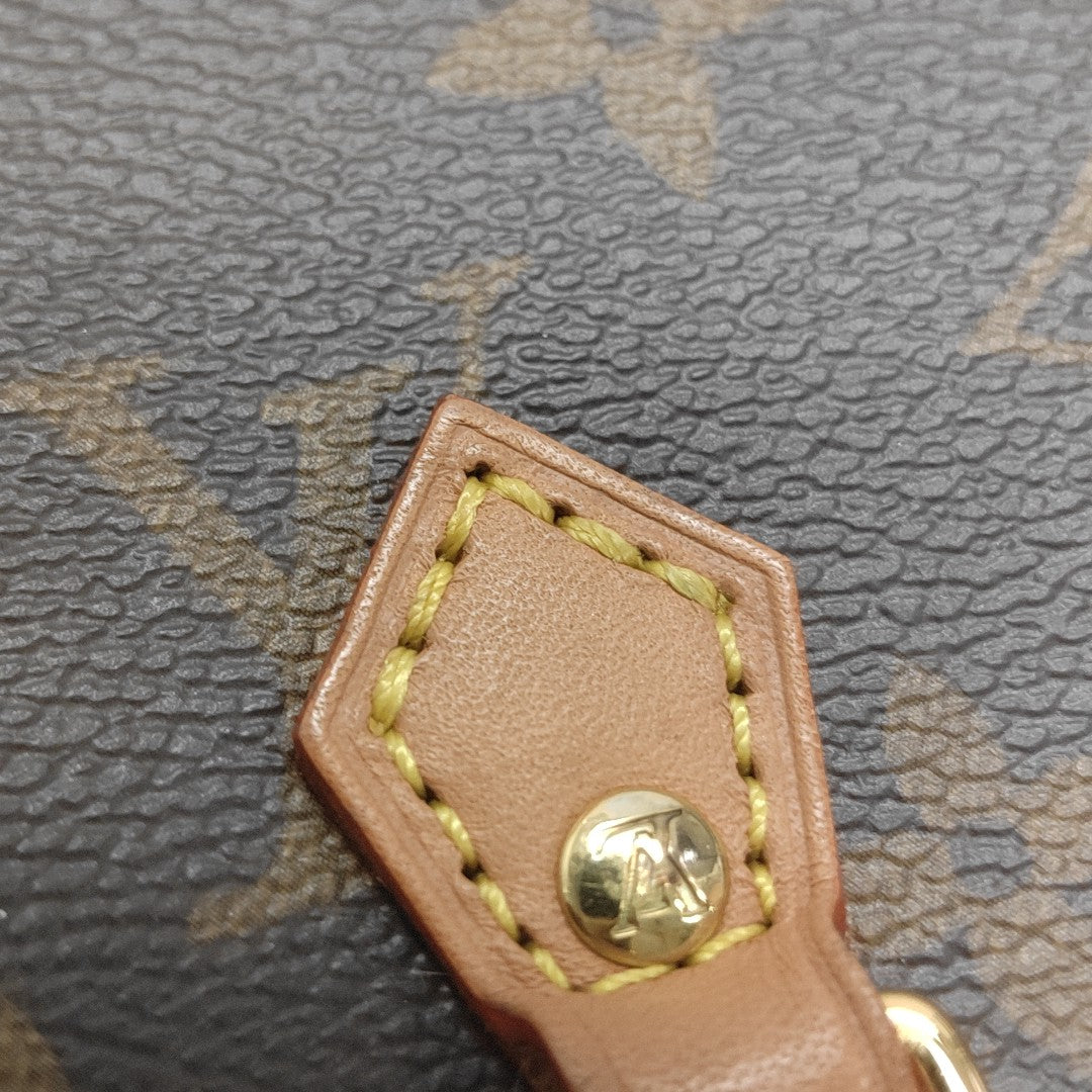 SAC PLAT Mini Monogram Coated Canvas Brown