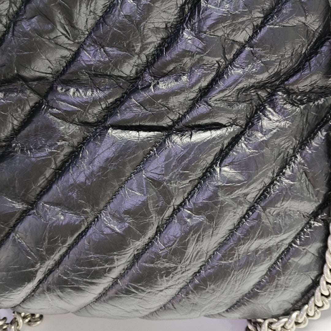 Crush Medium Quilted Calfskin Black