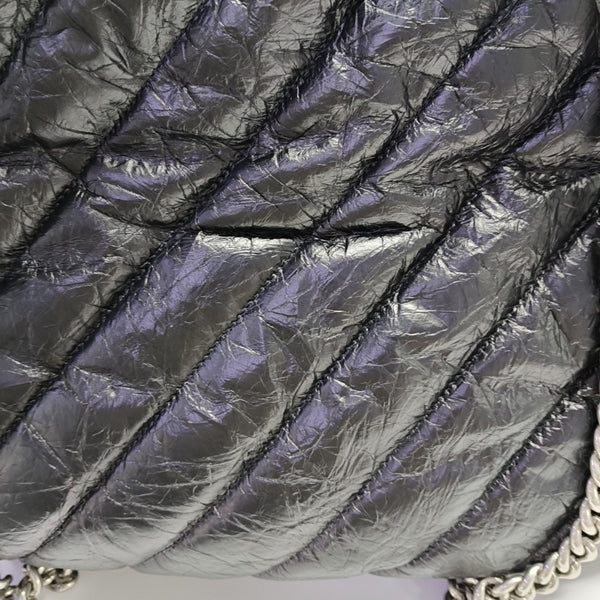 Crush Medium Quilted Calfskin Black