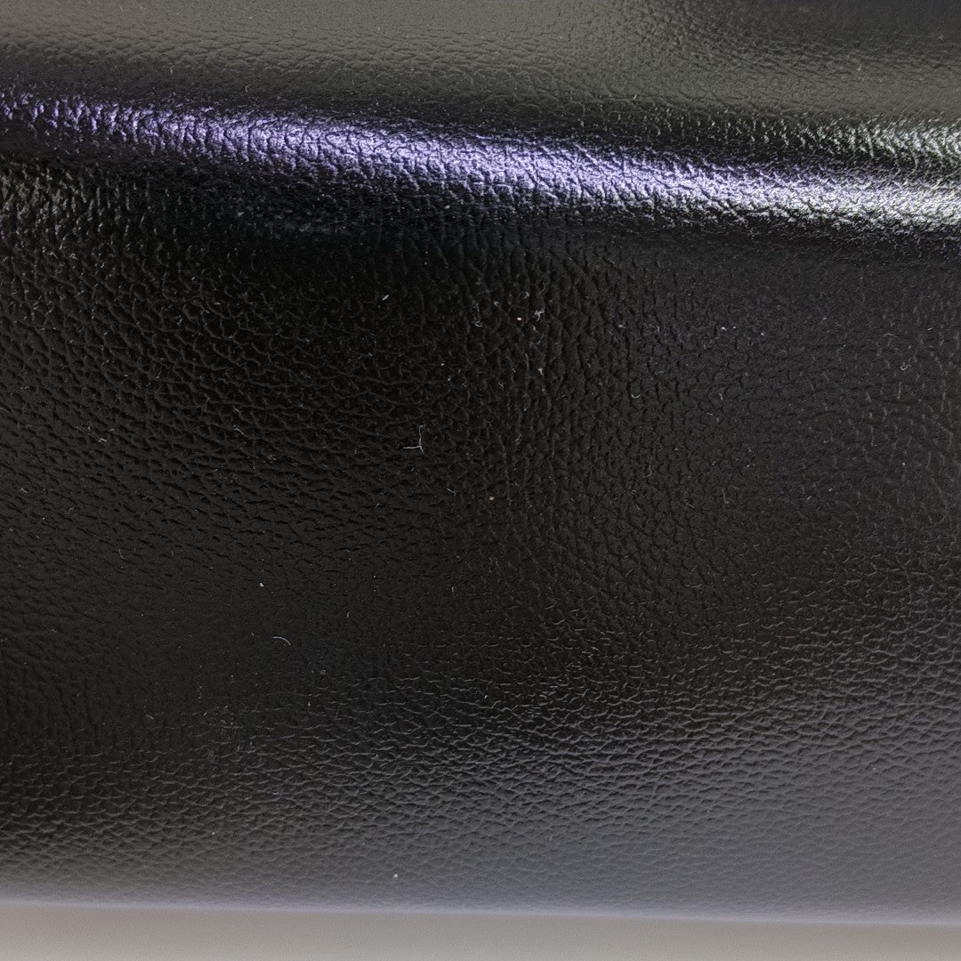 Calfskin Top Handle Bag Black