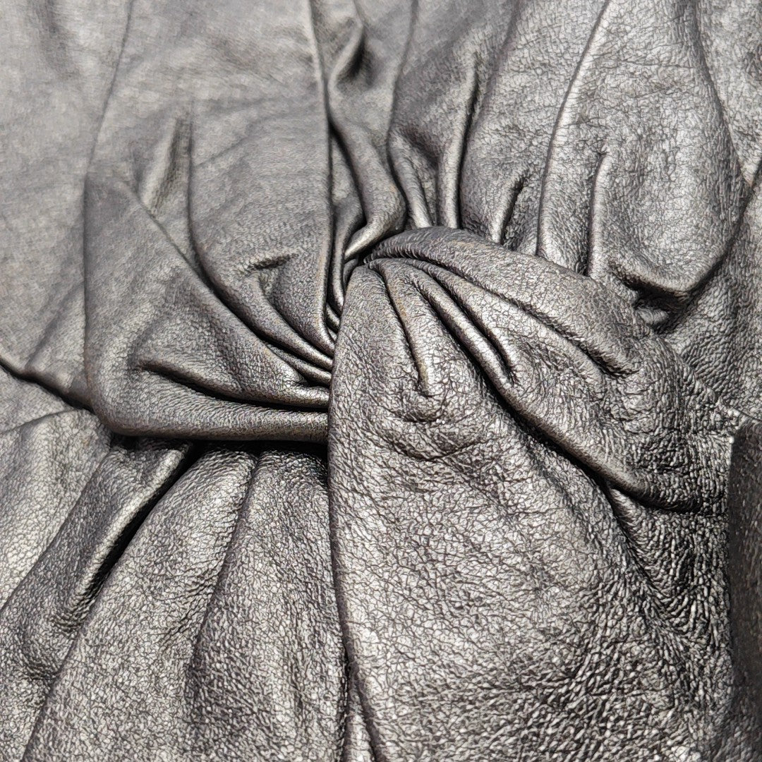 Calfskin Top Handle Bag Gray