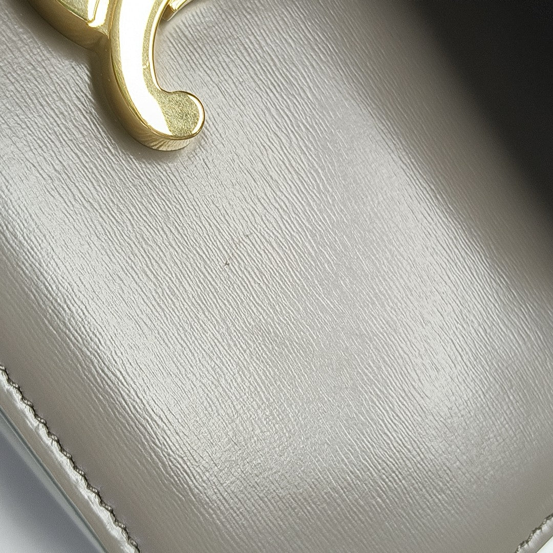 TRIOMPHE Medium Calfskin Gray