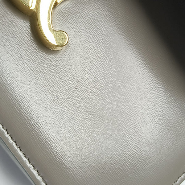 TRIOMPHE Medium Calfskin Gray