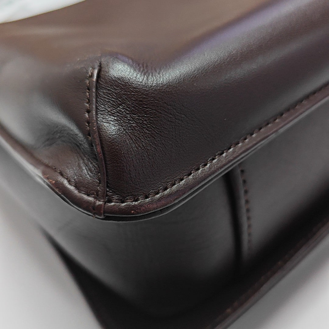 Calfskin Shoulder Bag Brown