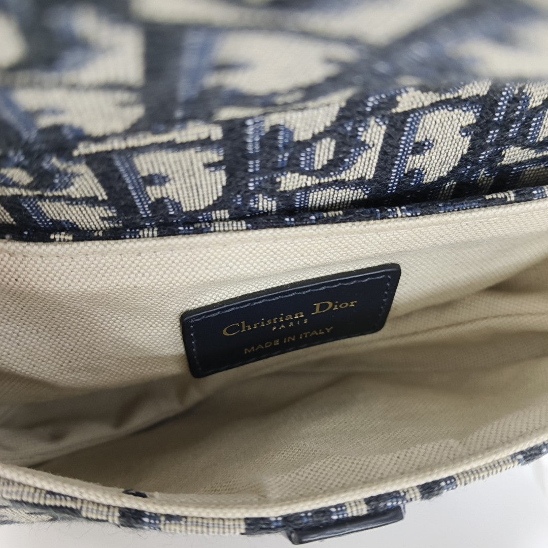 Saddle Mini Oblique Canvas Blue