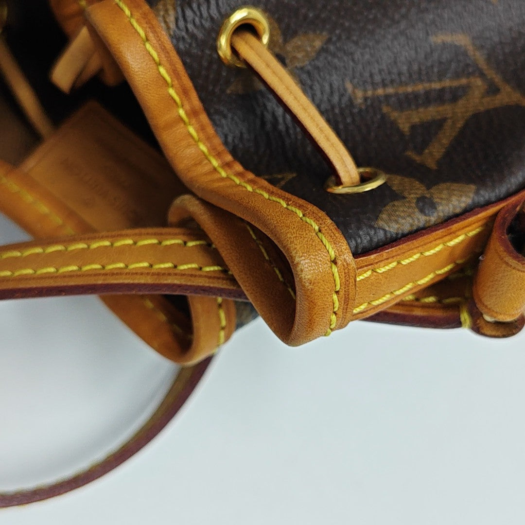 NÉONOÉ Nano Monogram Coated Canvas Brown