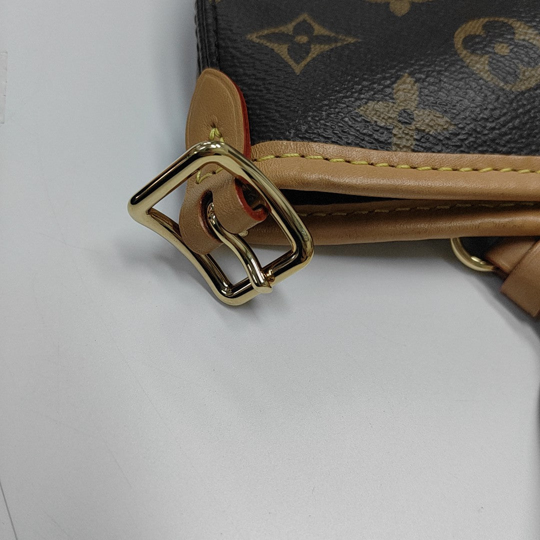 CARRYALL Small Monogram Coated Canvas Brown