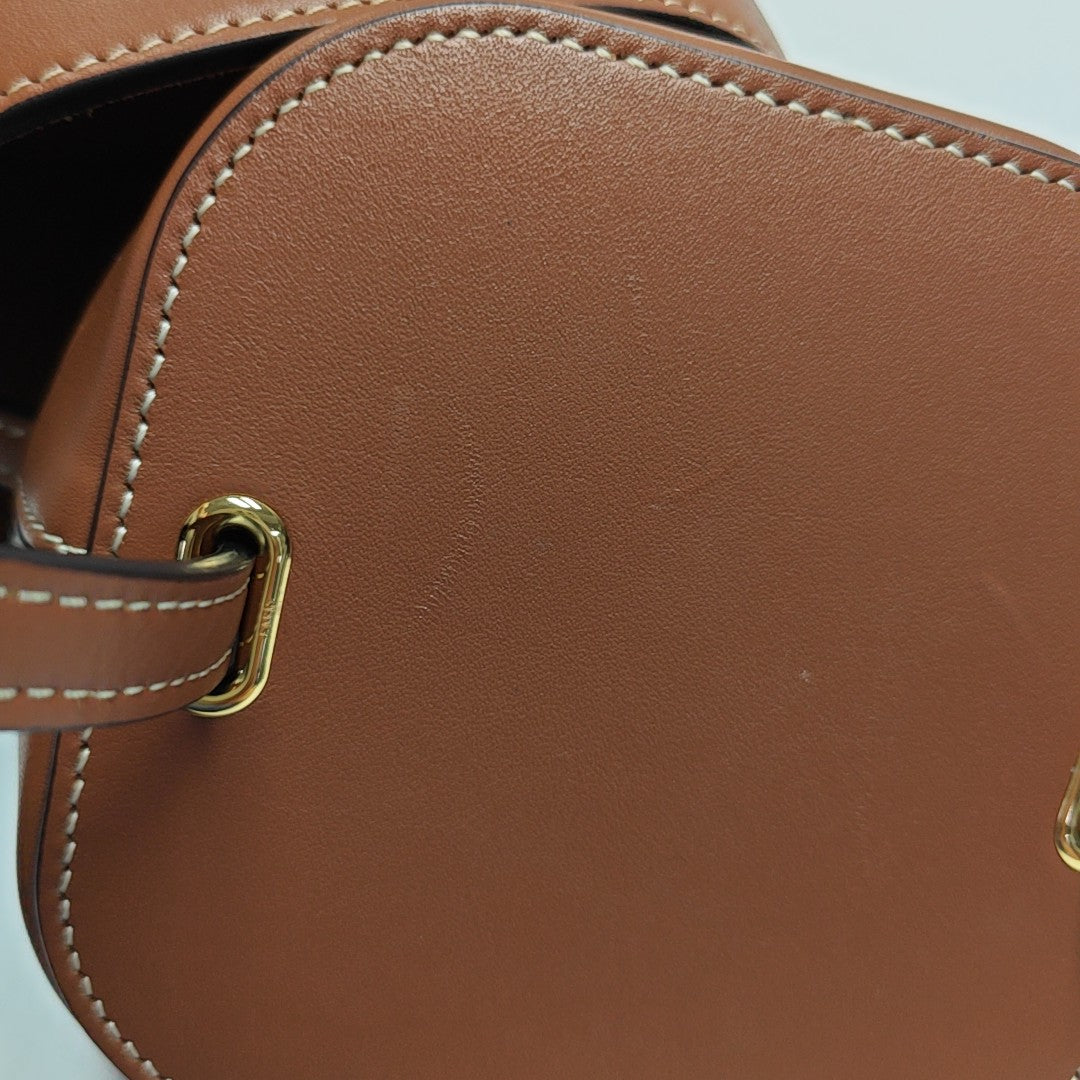 Calfskin Shoulder Bag Brown