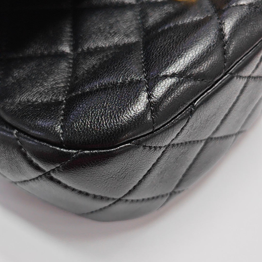 Lambskin Shoulder Bag Black