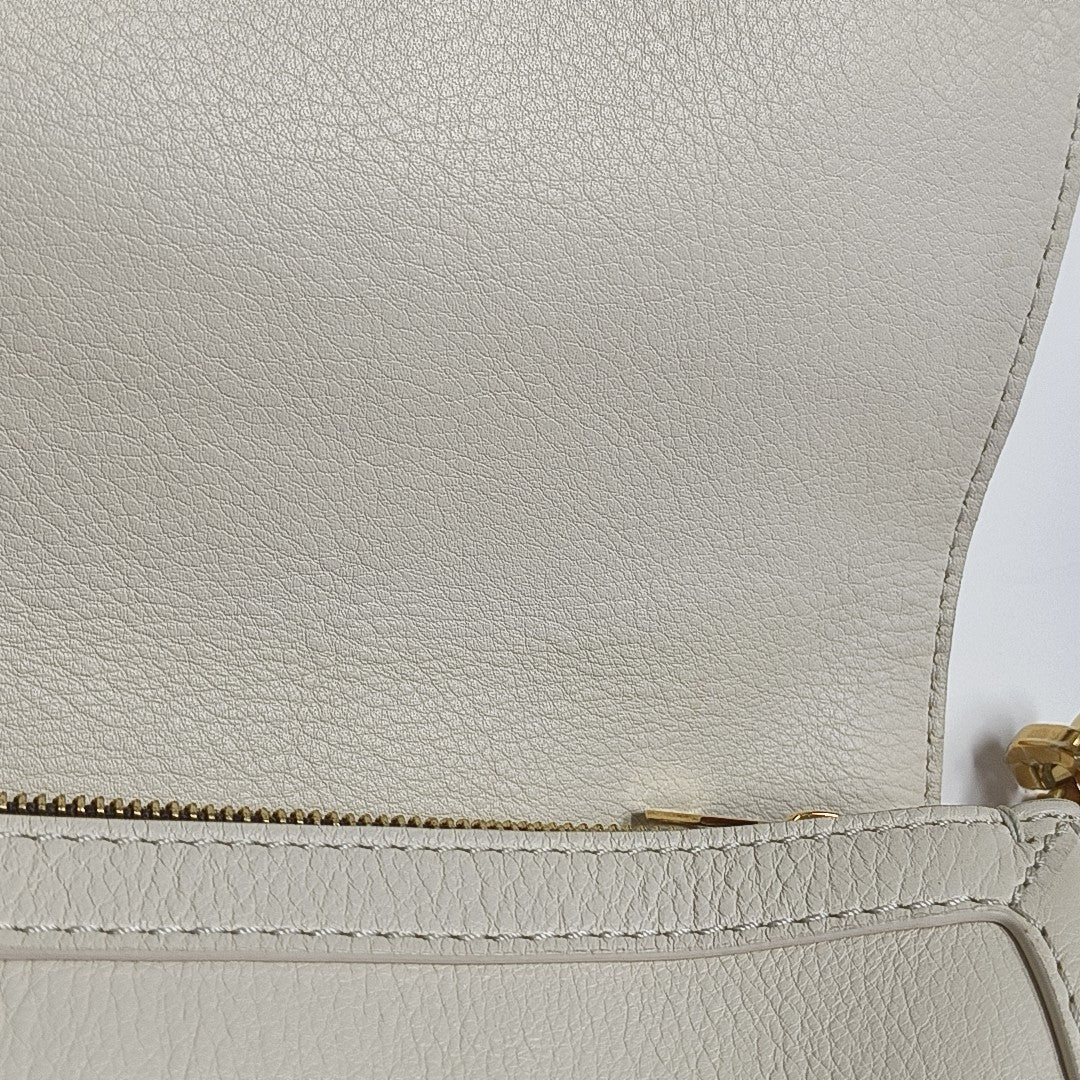 DAUPHINE MM Calfskin White