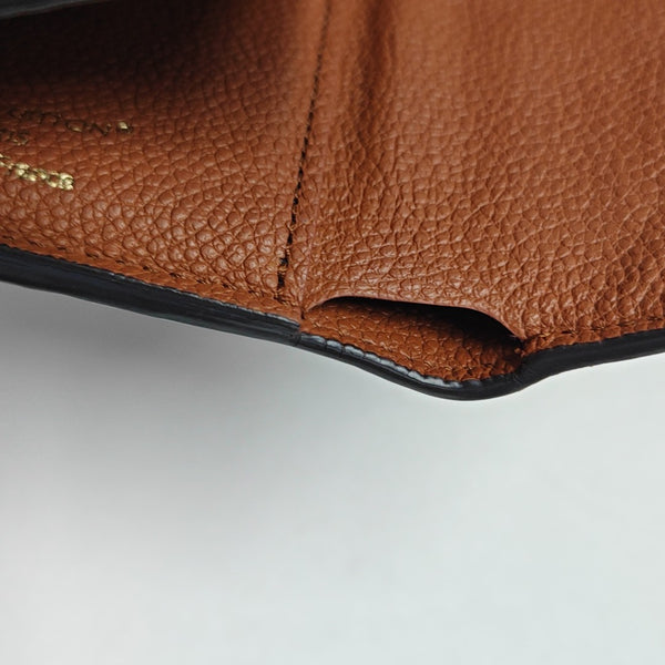 VICTORINE Monogram Calfskin Brown Card Holder