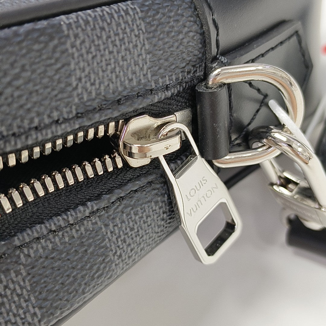 ALPHA Damier Graphite Coated Canvas Gray