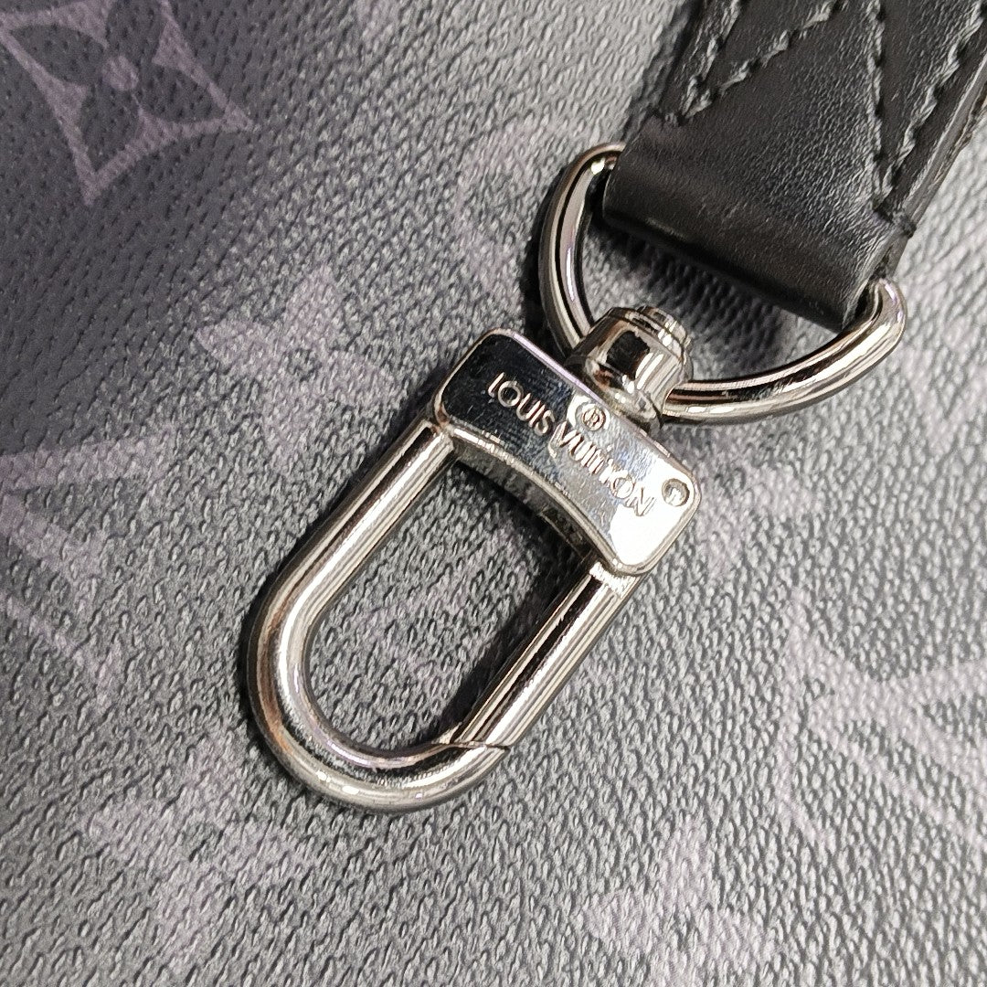 TRIO Monogram Coated Canvas Gray