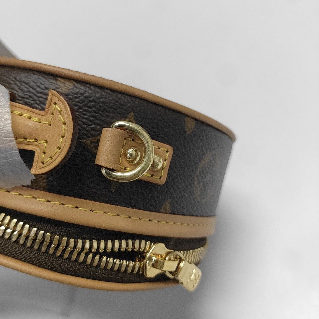 BOITE CHAPEAU Mini Monogram Coated Canvas Brown