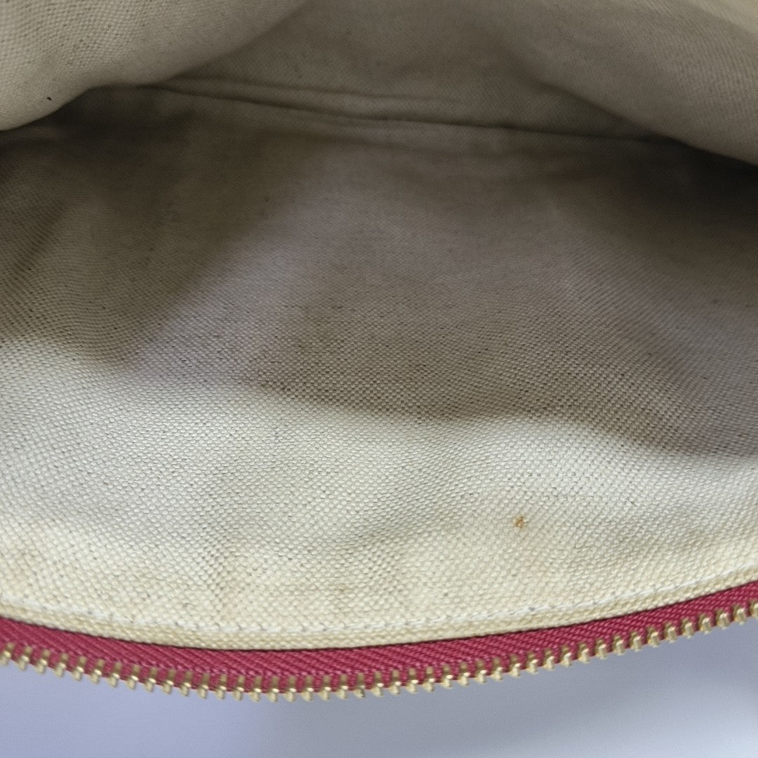 Monogram Canvas Clutch Brown