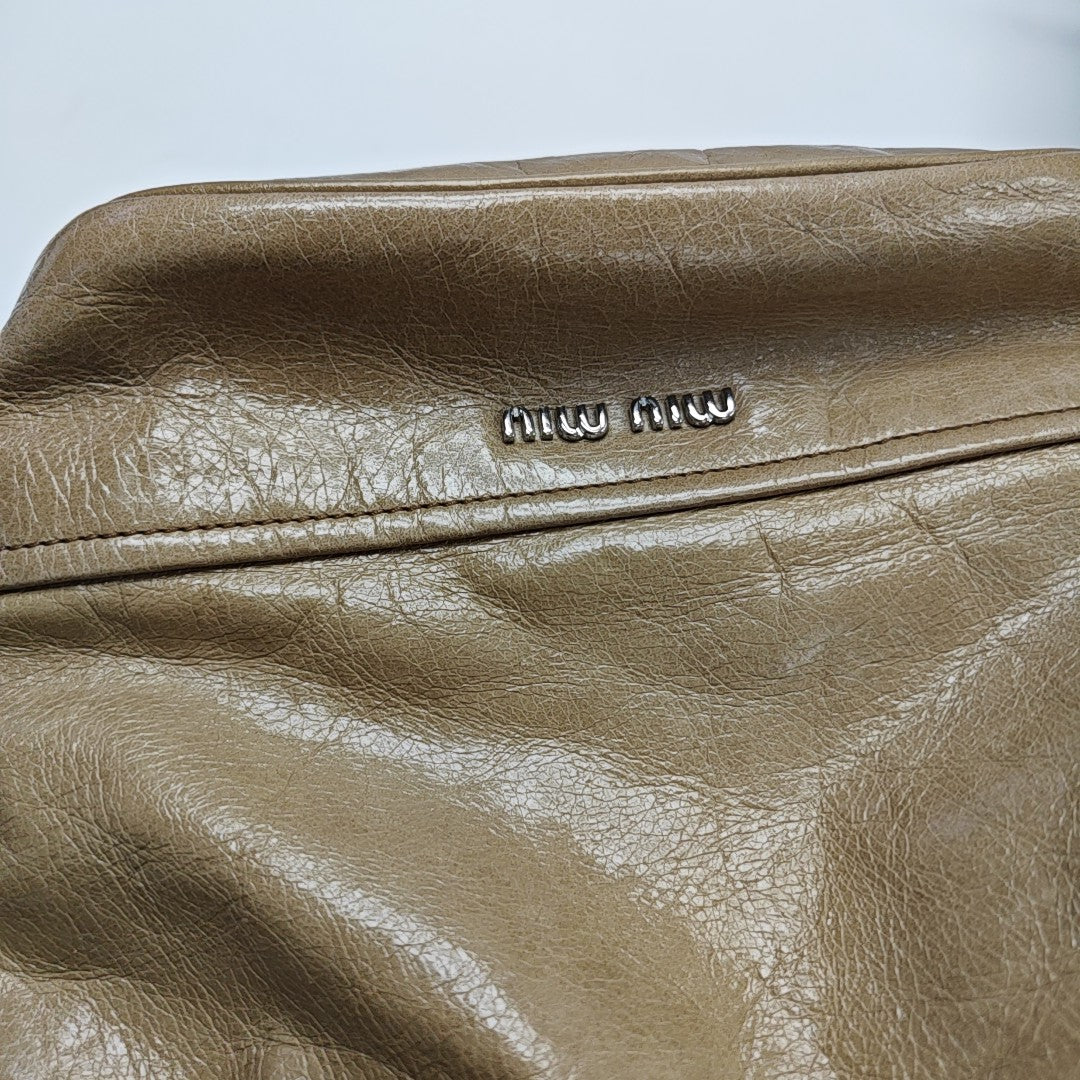 Calfskin Bucket Bag Brown