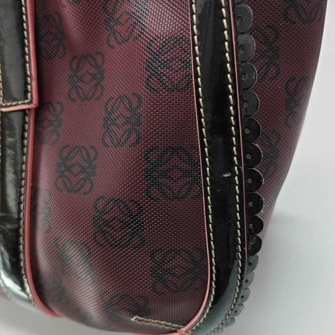 Coated Canvas Tote Bag Red