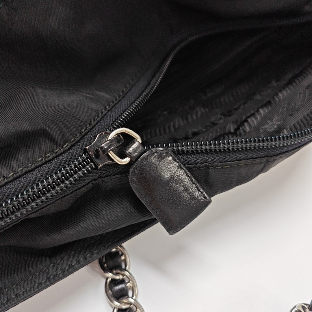 Nylon Shoulder Bag Black