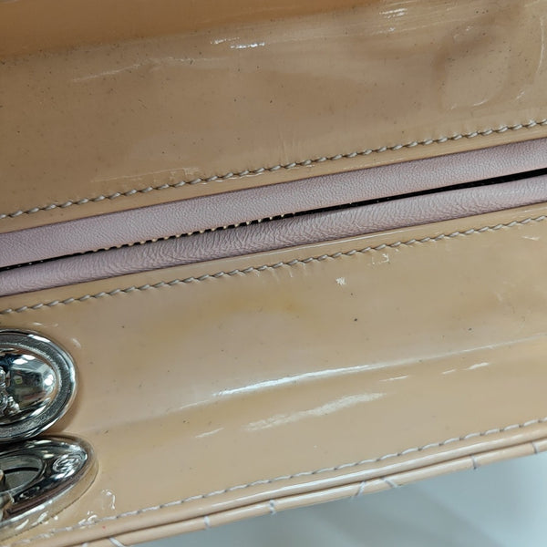 Lady Dior Medium Cannage Patent Leather Pink
