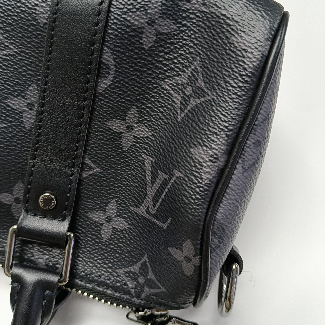 KEEPALL Mini Monogram Coated Canvas Black