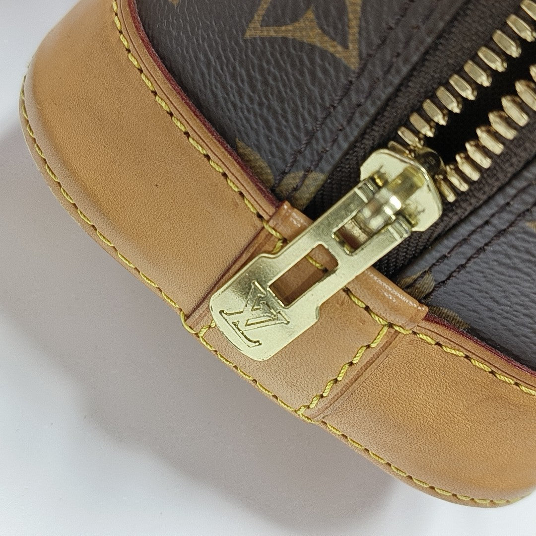 ALMA BB Monogram Coated Canvas Brown