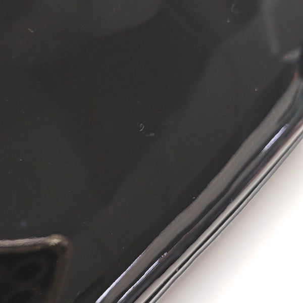 Patent Leather Top Handle Bag Black