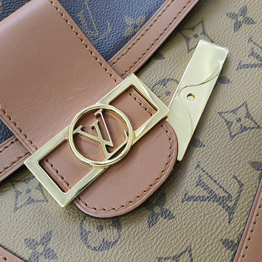 DAUPHINE MM Monogram Coated Canvas Brown
