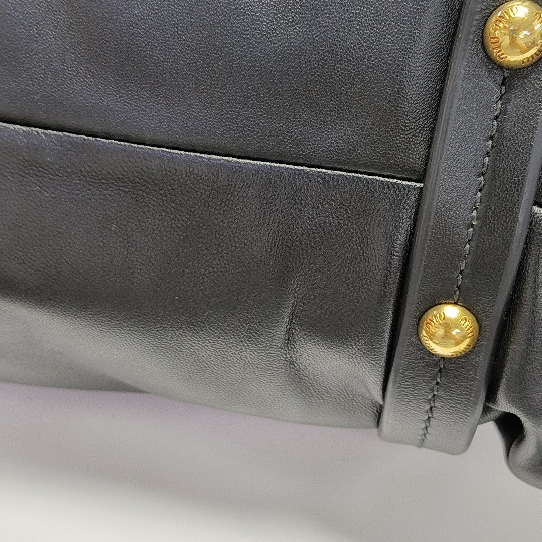 Lambskin Shoulder Bag Black