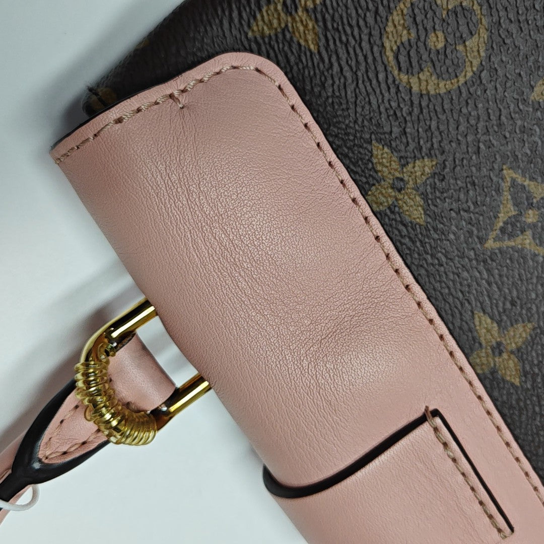 LOCKY BB Monogram Coated Canvas Pink