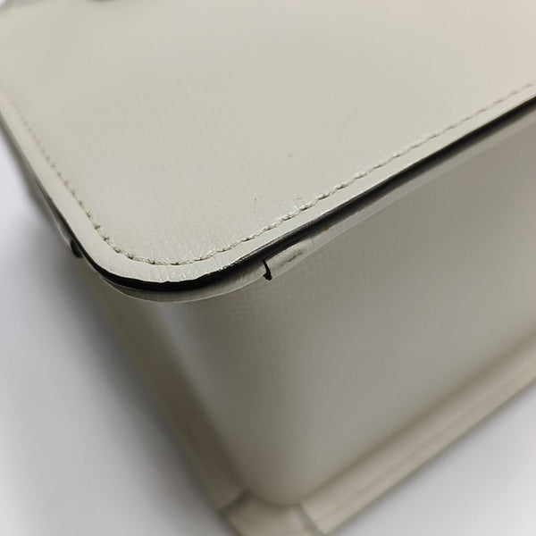 Authenticated pre-owned  Horsebit 1955 Calfskin White - Top Handle Bag at Looply