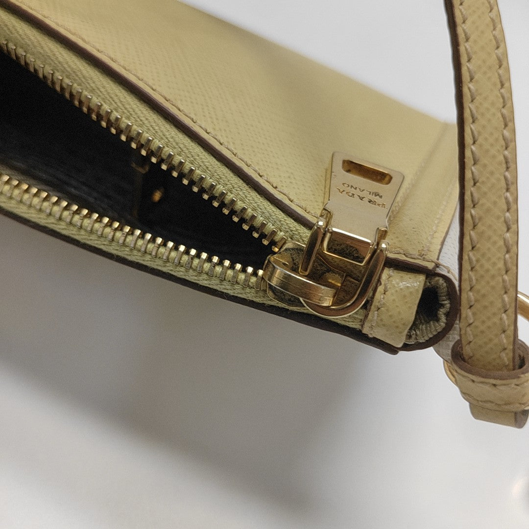 Saffiano Calfskin Top Handle Bag Yellow