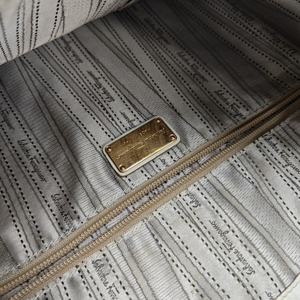 Calfskin Top Handle Bag White