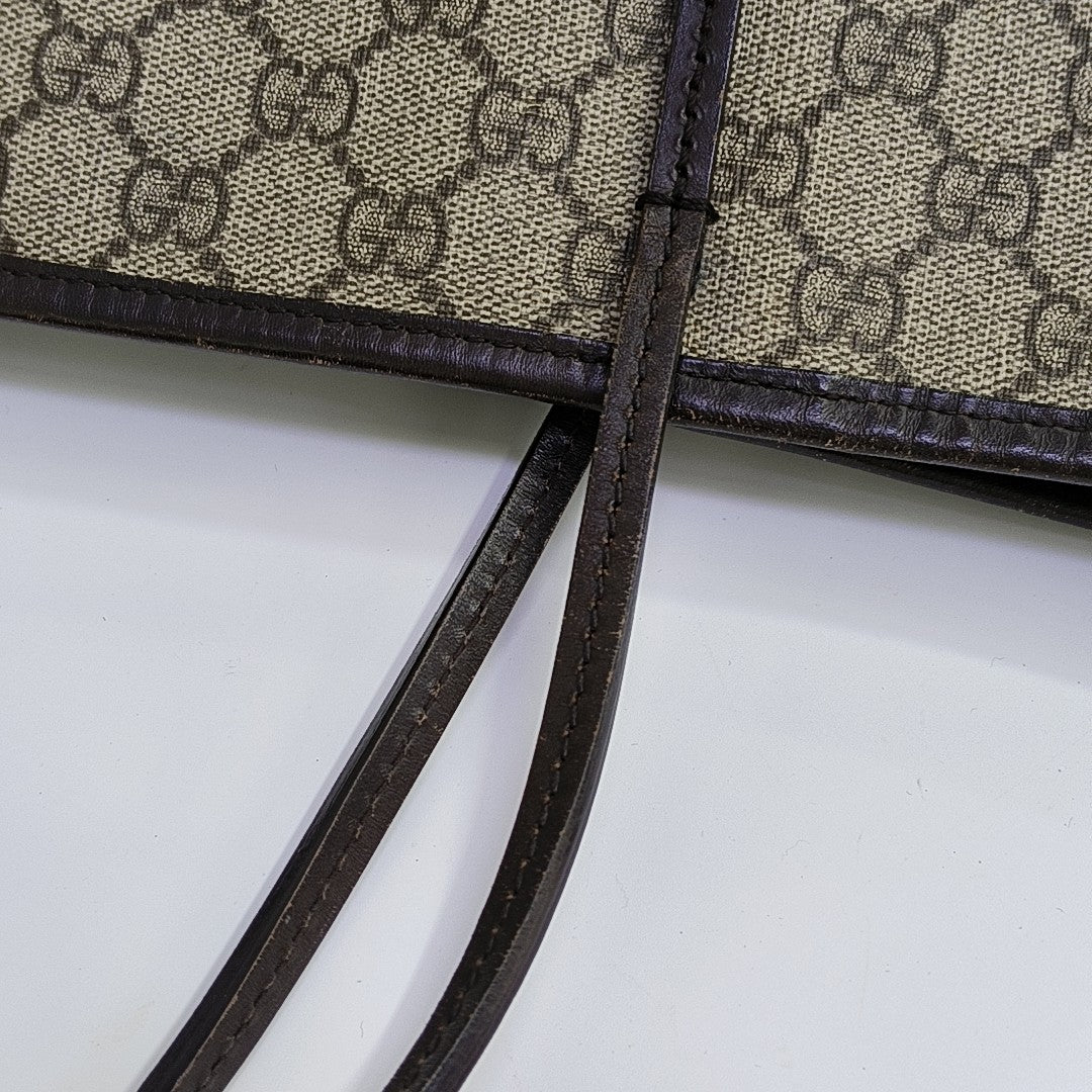 Monogram Coated Canvas Tote Bag Brown