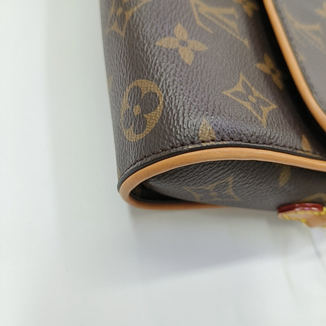 Pochette Camille Monogram Coated Canvas Brown