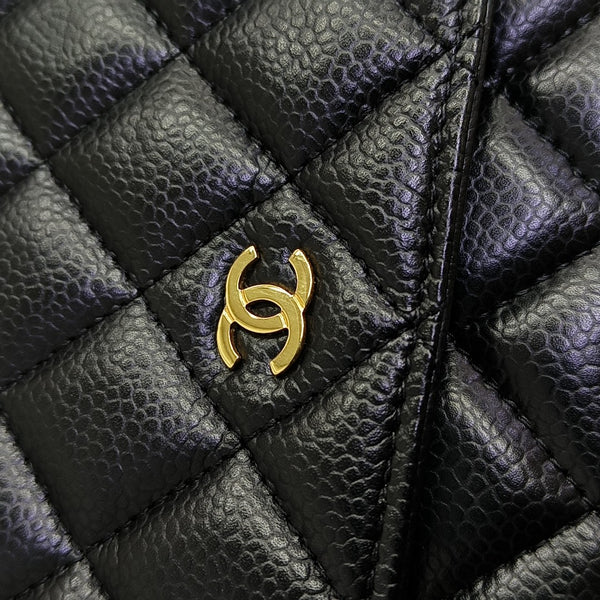 WOC Quilted Grained Calfskin Black