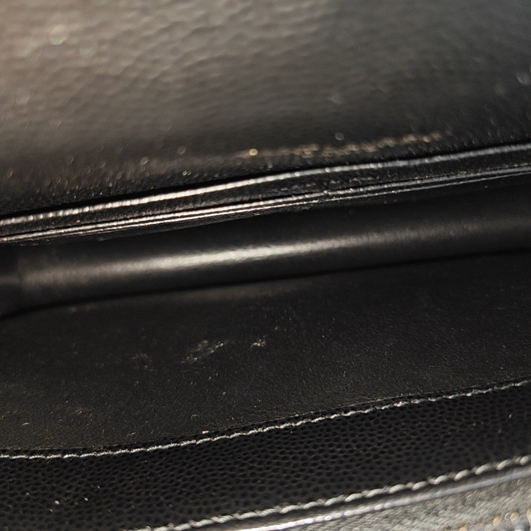MONOGRAM WOC Chevron Calfskin Black