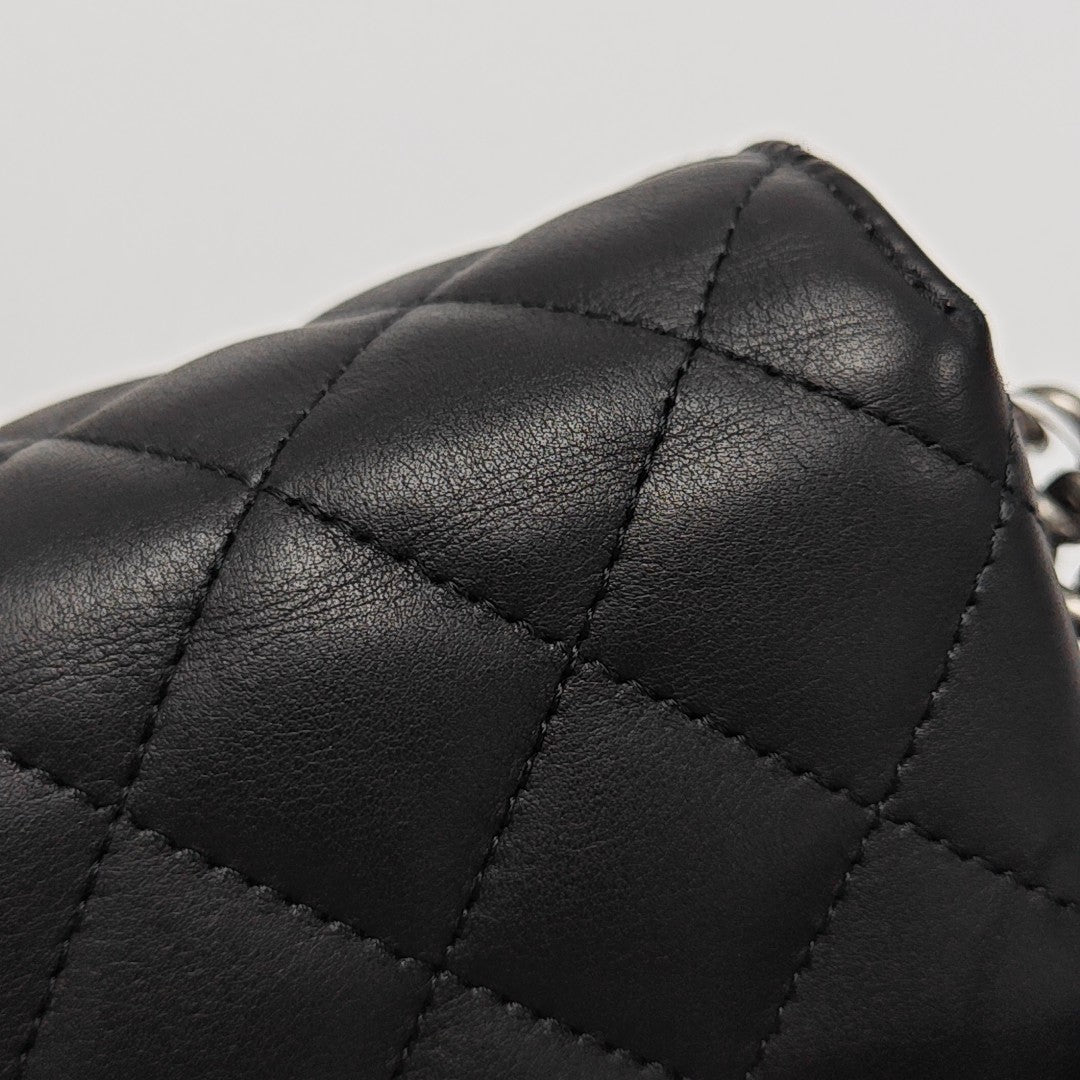 Quilted Calfskin Shoulder Bag Black