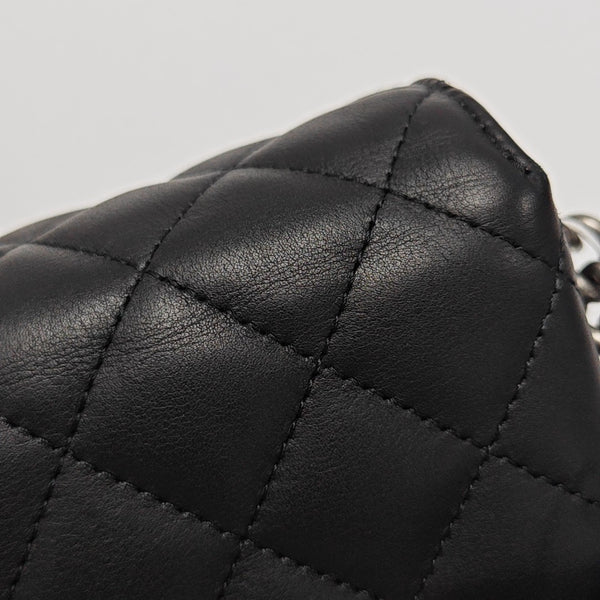 Quilted Calfskin Shoulder Bag Black