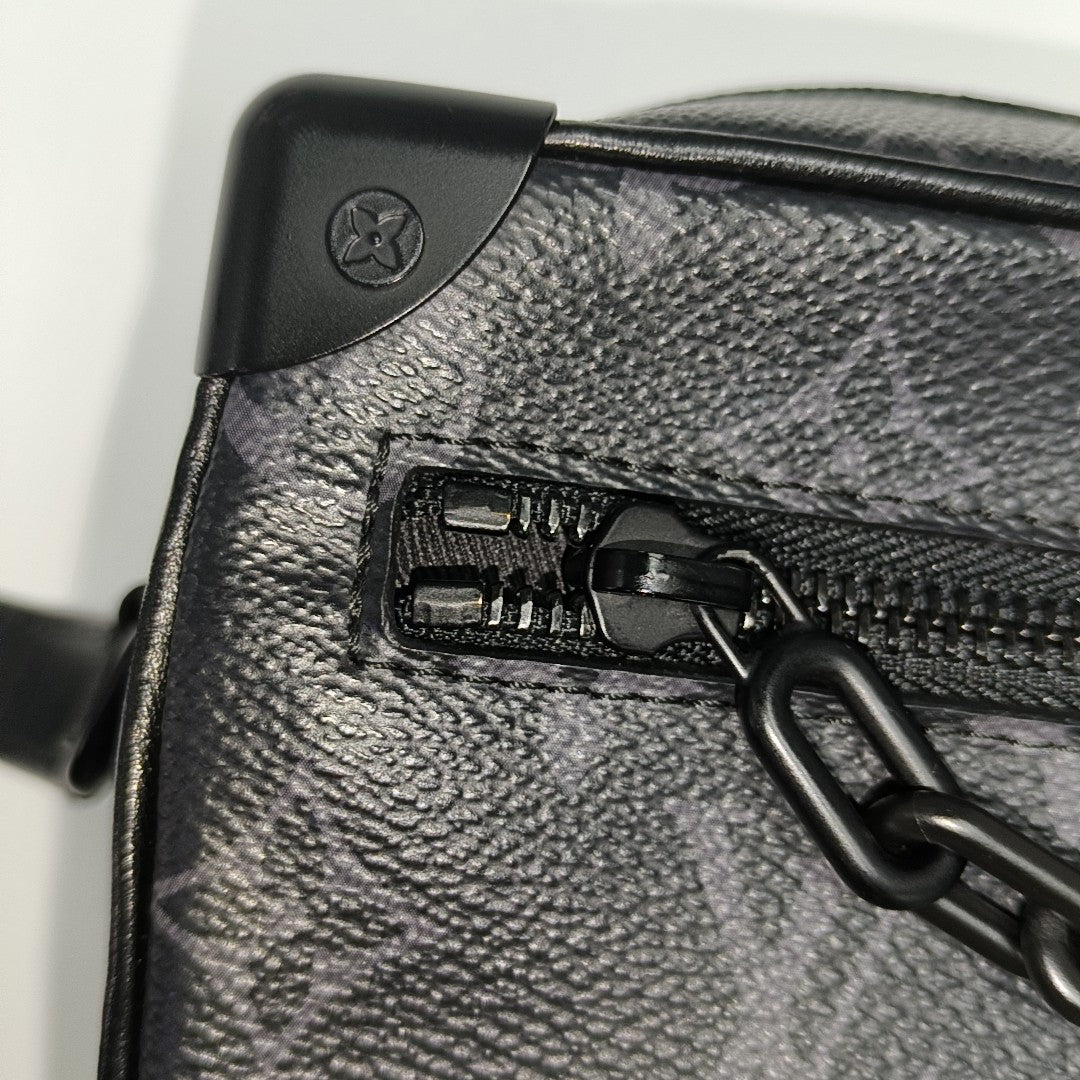 SOFT TRUNK Mini Monogram Coated Canvas Black